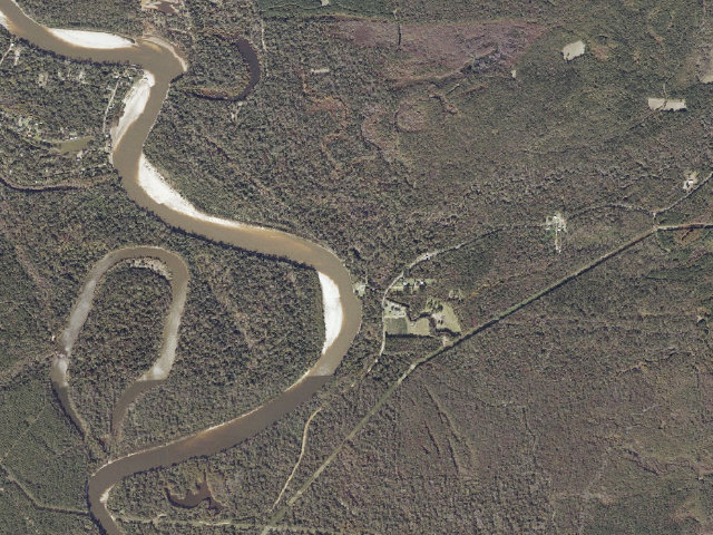 Aerial image of Pascagoula River WMA camp site 9