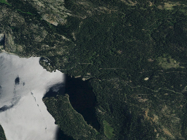 Aerial image of Pass Creek Campground