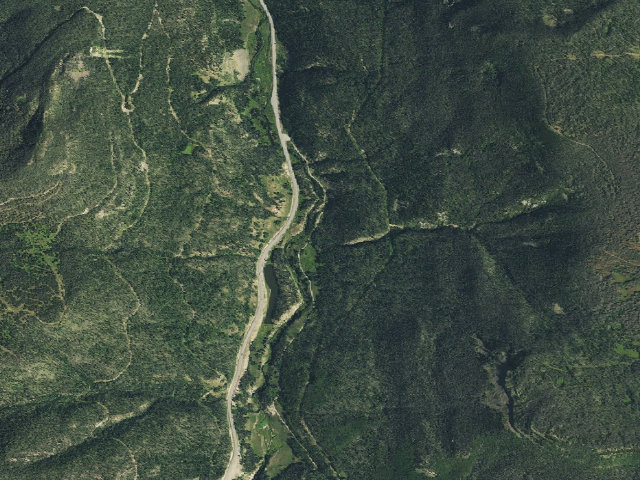 Aerial image of Pass Creek Dispersed Campground