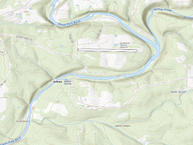 USGS topographic map of Patrick Bridge Access