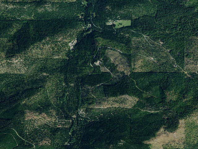 Aerial image of Patrick Creek Dispersed Site 2