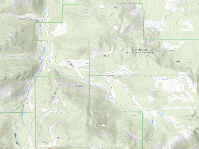 USGS topographic map of Patrick Creek Dispersed Site 4
