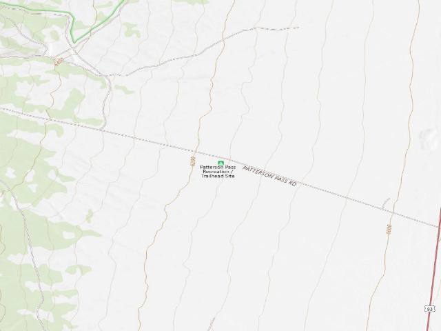 USGS topographic map of Patterson Pass Campground
