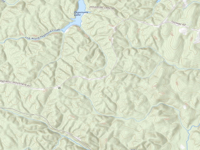 USGS topographic map of Paulding Forest WMA Primitive Campground #1