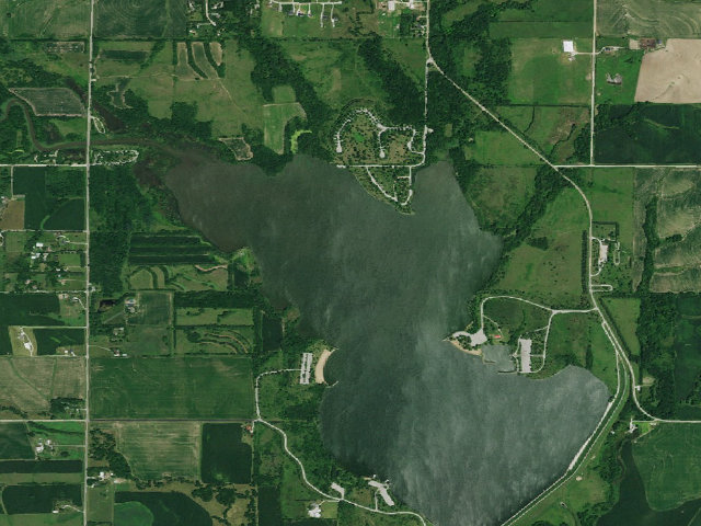 Aerial image of Pawnee Lake SRA