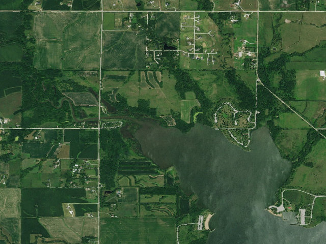 Aerial image of Pawnee Lake WMA