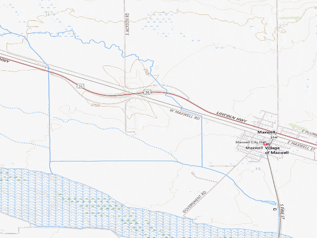 USGS topographic map of Pawnee Slough WMA