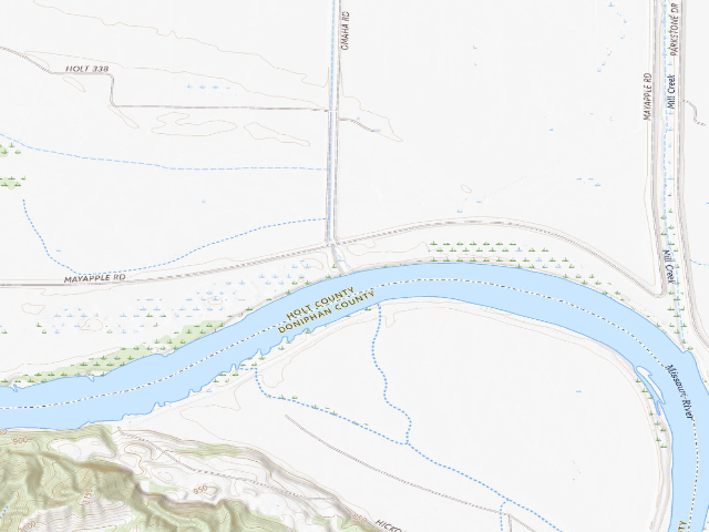 USGS topographic map of Payne Landing Access