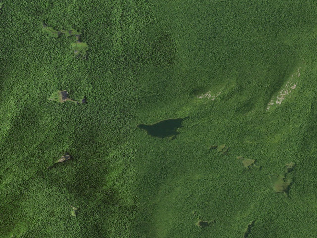 Aerial image of Peaked Mt Pond Campsite 2 (Siamese Ponds Wilderness)