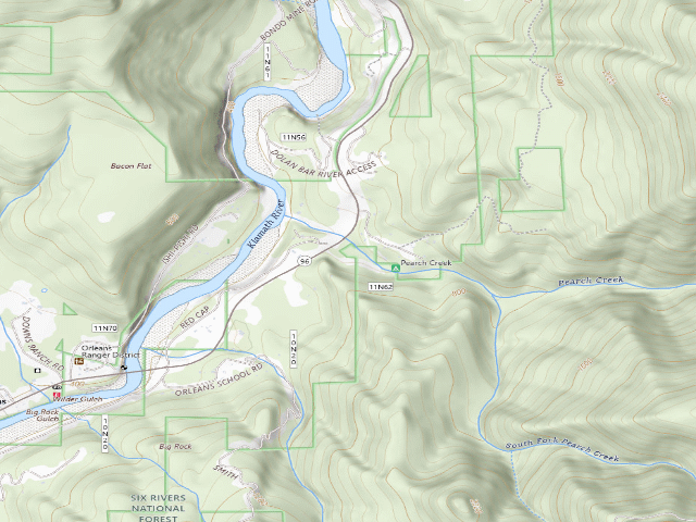 USGS topographic map of Pearch Creek