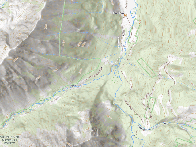 USGS topographic map of Pearl Pass Dispersed