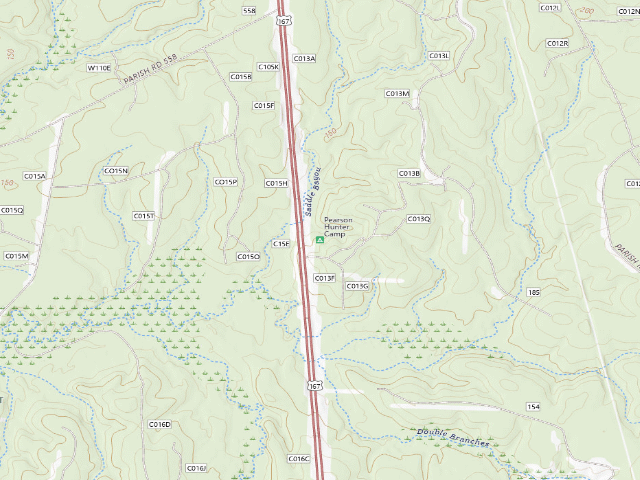 USGS topographic map of Pearson Hunter Camp