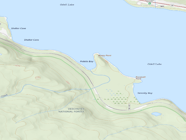 USGS topographic map of Pebble Bay