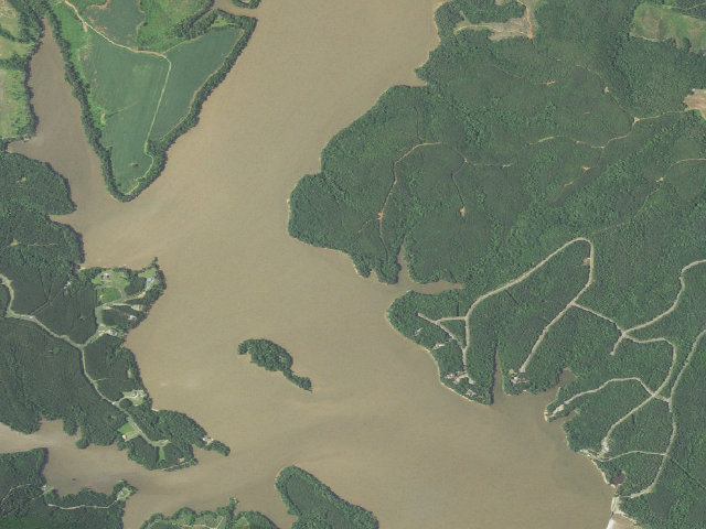 Aerial image of Pee Dee River Game Land camping area #2