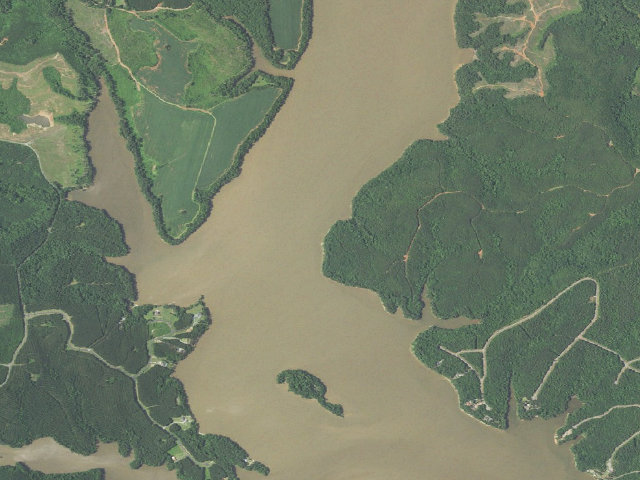 Aerial image of Pee Dee River Game Land camping area #3