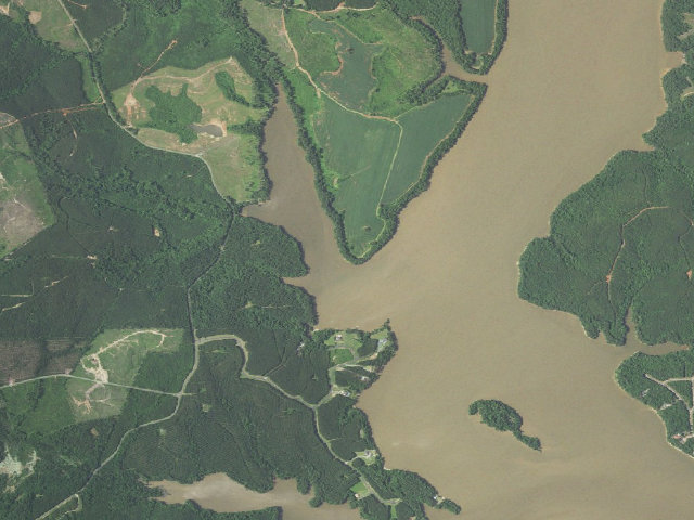 Aerial image of Pee Dee River Game Land camping area #4