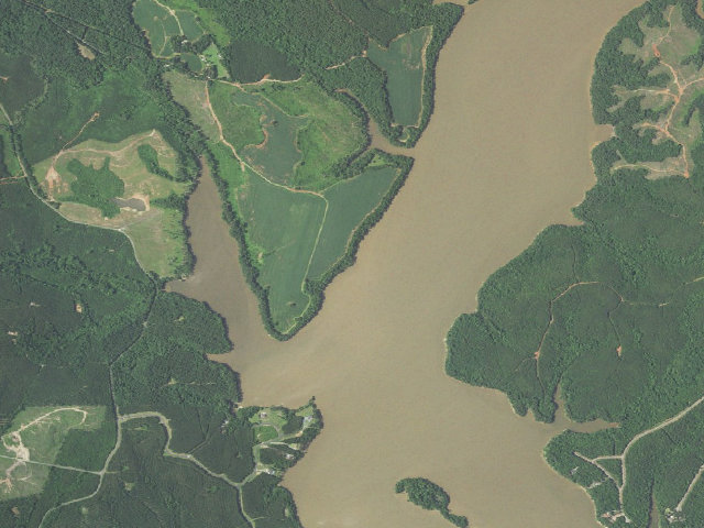 Aerial image of Pee Dee River Game Land camping area #6