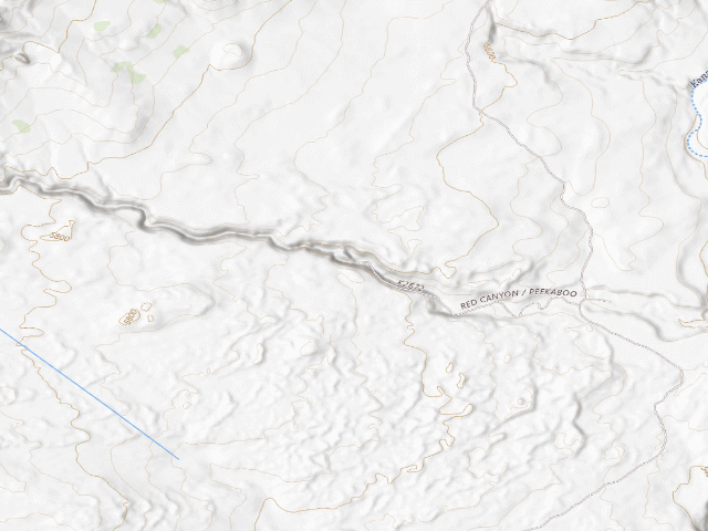USGS topographic map of Peek-A-Boo Slot Canyon
