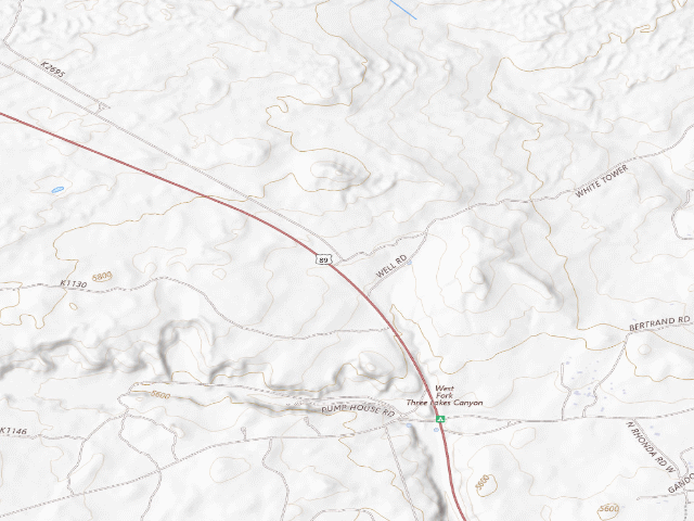 USGS topographic map of Peek-A-Boo Staging Area