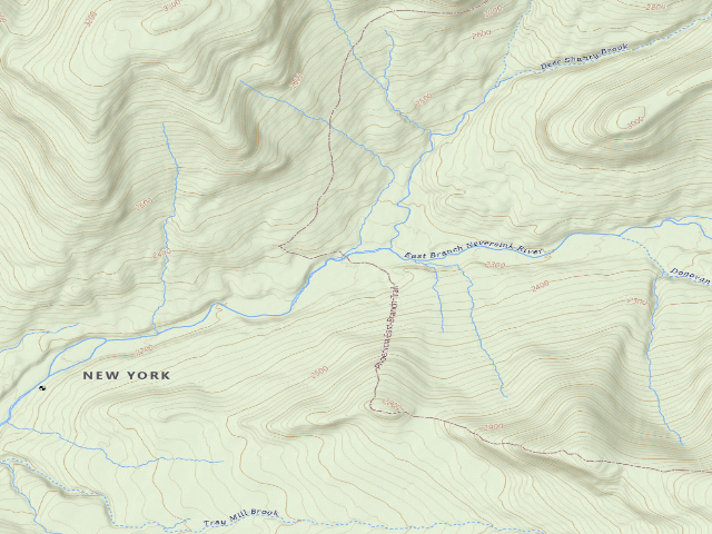 USGS topographic map of Peekamoose-Table Trail Campsite [DEC #228994] (Slide Mountain Wilderness)