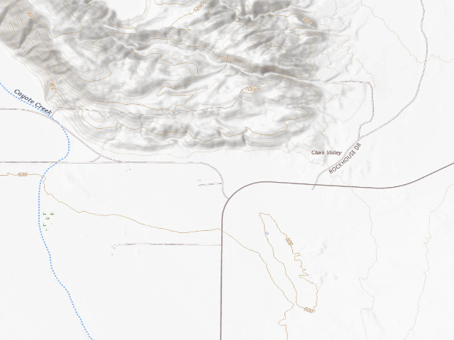USGS topographic map of Peg leg legal RV boondocks side