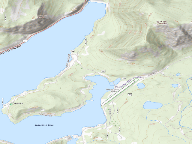 USGS topographic map of Peninsula Campground And Rimrock Boat Launch
