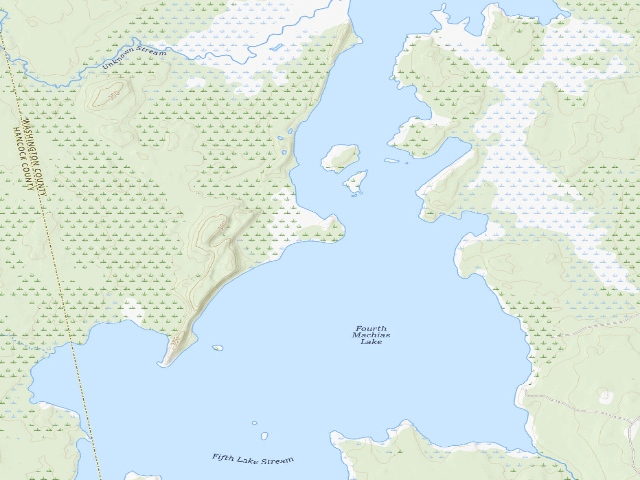 USGS topographic map of Peninsula North (Duck Lake Public Land)