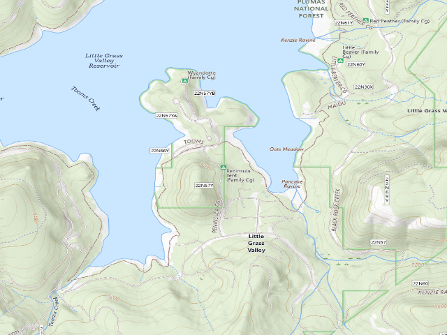 USGS topographic map of Peninsula Tent (Family Cg)