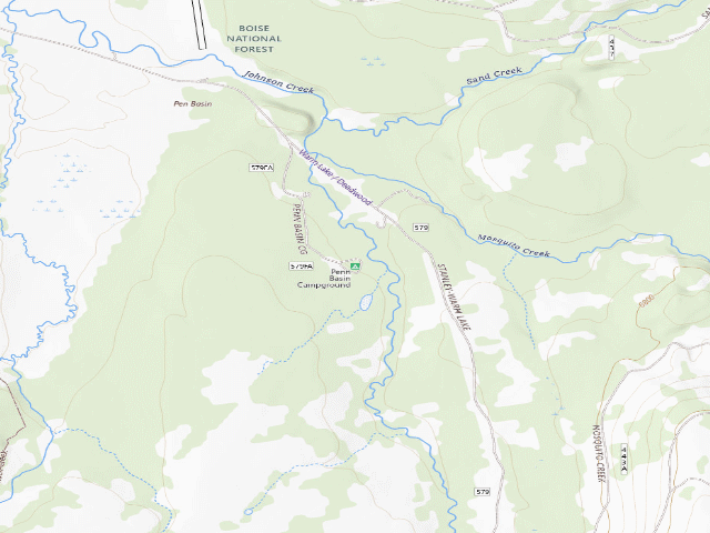USGS topographic map of Penn Basin Campground