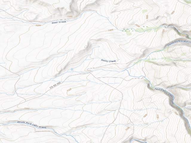 USGS topographic map of Pennock Mountain WHMA — Camping Area
