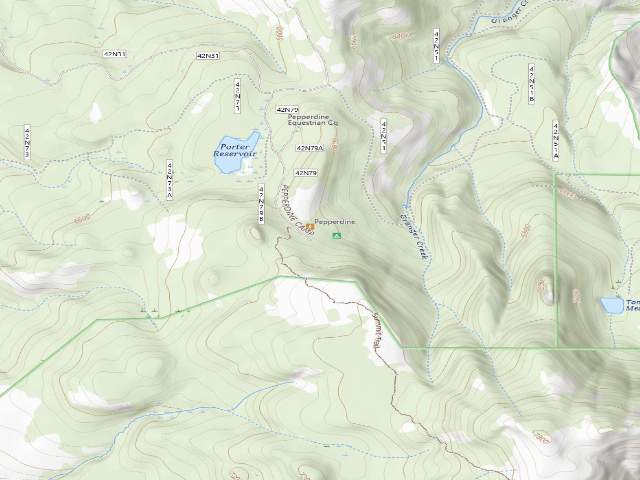 USGS topographic map of Pepperdine Campground