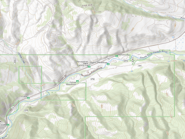 USGS topographic map of Perception Park Campground