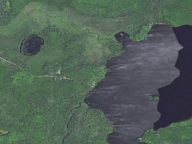 Aerial image of Perch Lake Camp