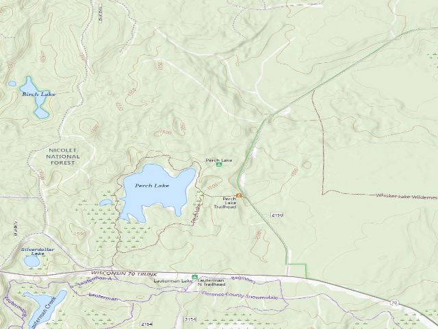 USGS topographic map of Perch Lake