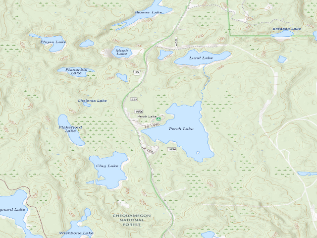 USGS topographic map of Perch Lake