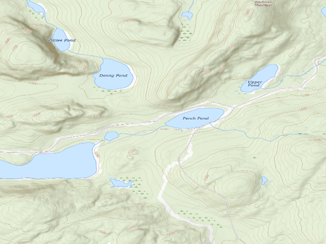 USGS topographic map of Perch Pond Dam (Deboullie Public Land)