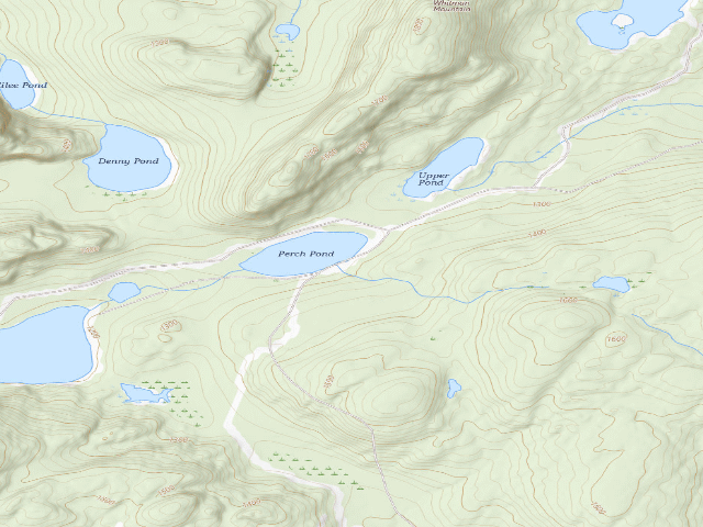 USGS topographic map of Perch Pond (Deboullie Public Land)