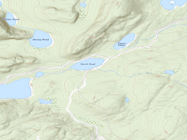 USGS topographic map of Perch Pond South (Deboullie Public Land)