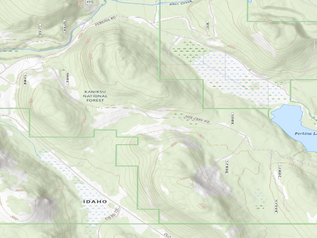 USGS topographic map of Perkins Lake Road 02