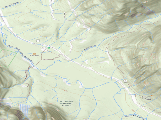USGS topographic map of Perry Creek