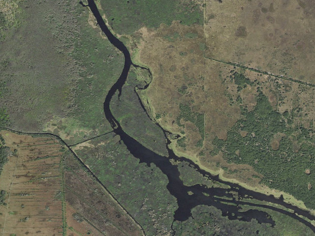 Aerial image of Persimmon Mound Camp (River Lakes Conservation Area)
