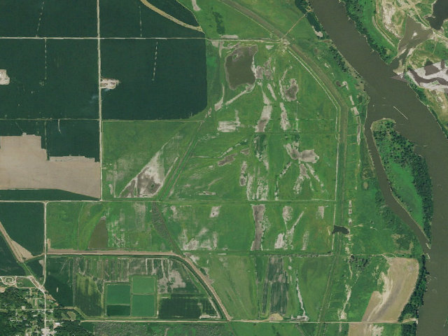 Aerial image of Peru Bottoms WMA