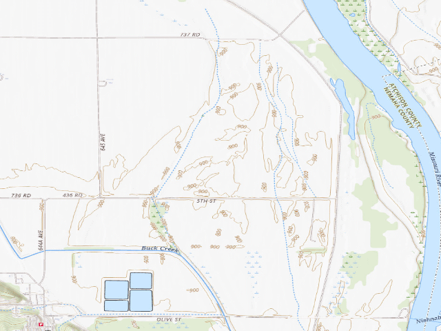 USGS topographic map of Peru Bottoms WMA