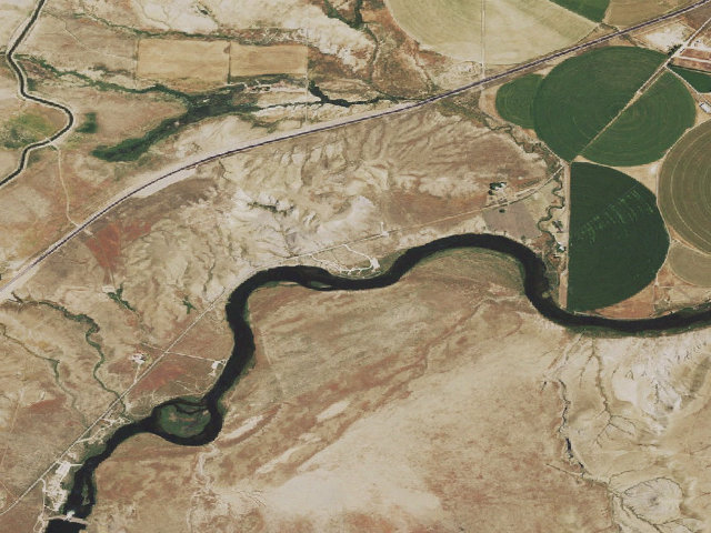 Aerial image of Pete's Draw Campground