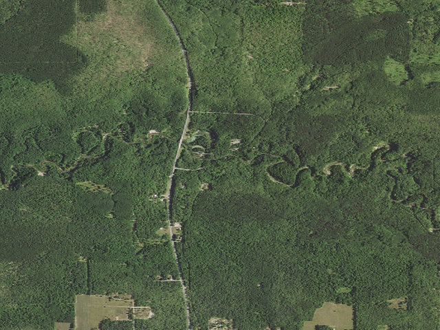 Aerial image of Peterson Bridge Campground
