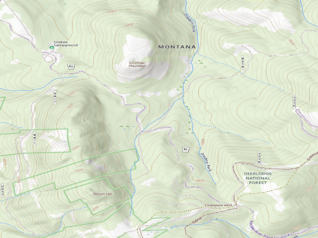 USGS topographic map of Peterson Creek-003