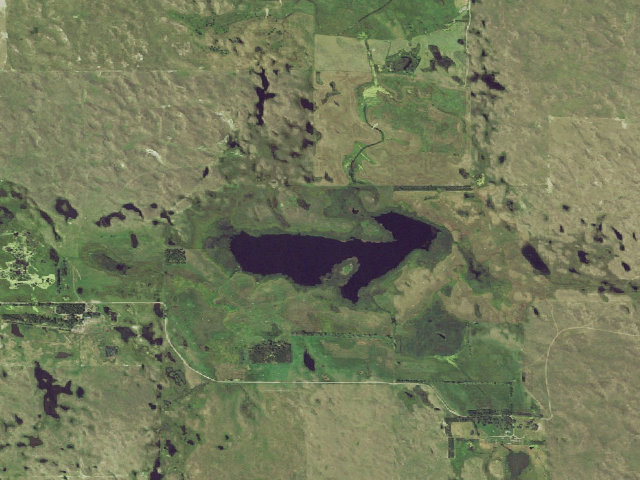Aerial image of Peterson Lake WMA
