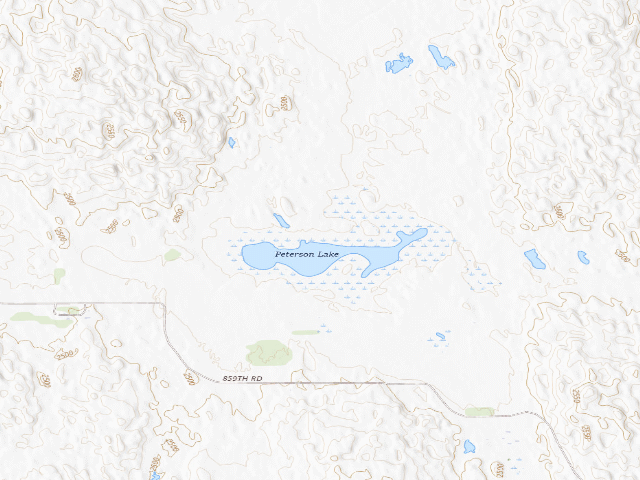 USGS topographic map of Peterson Lake WMA