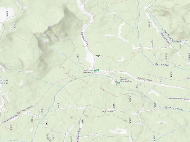 USGS topographic map of Peterson Prairie Cg