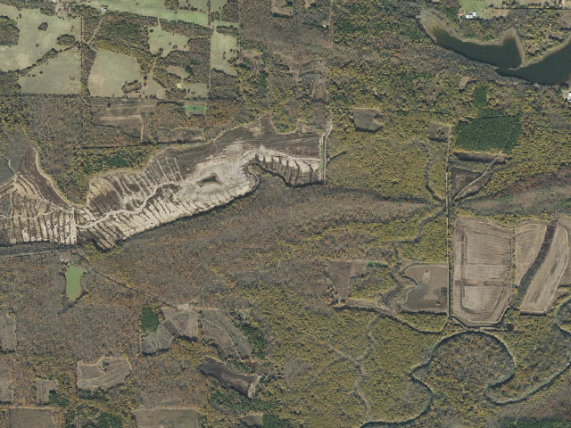 Aerial image of Petit Jean Camping Area
